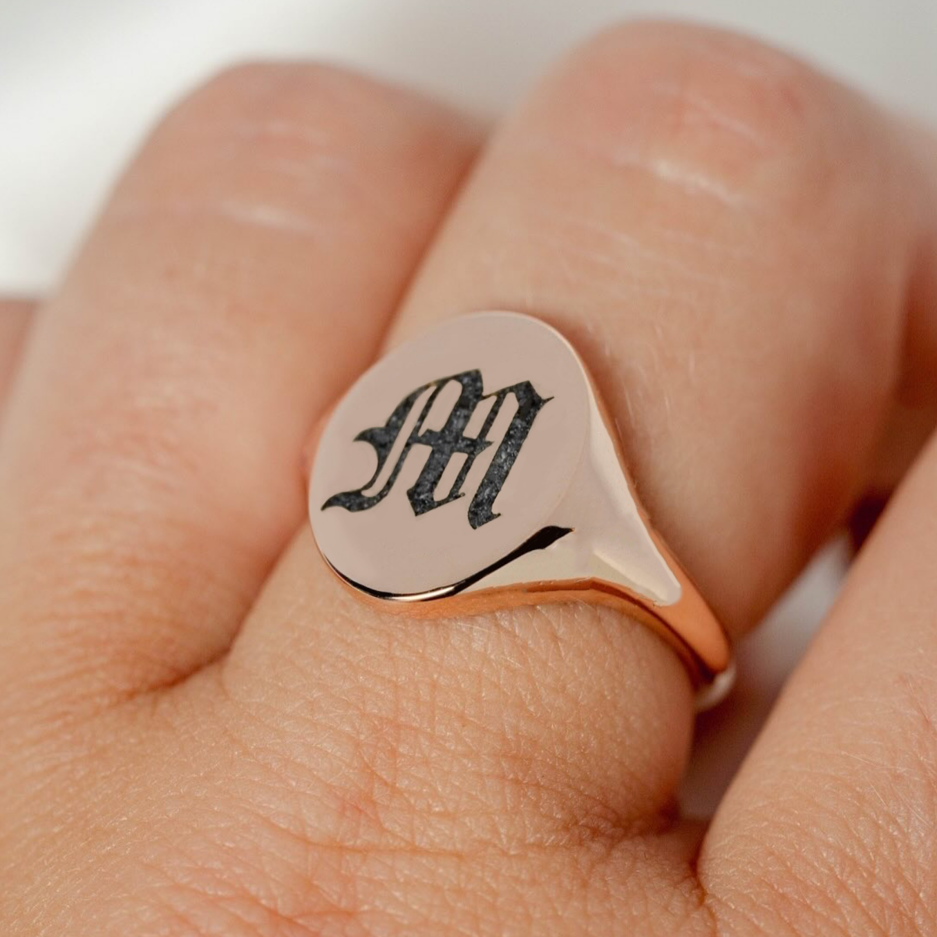 Memorial Ring Signature Signet Letter