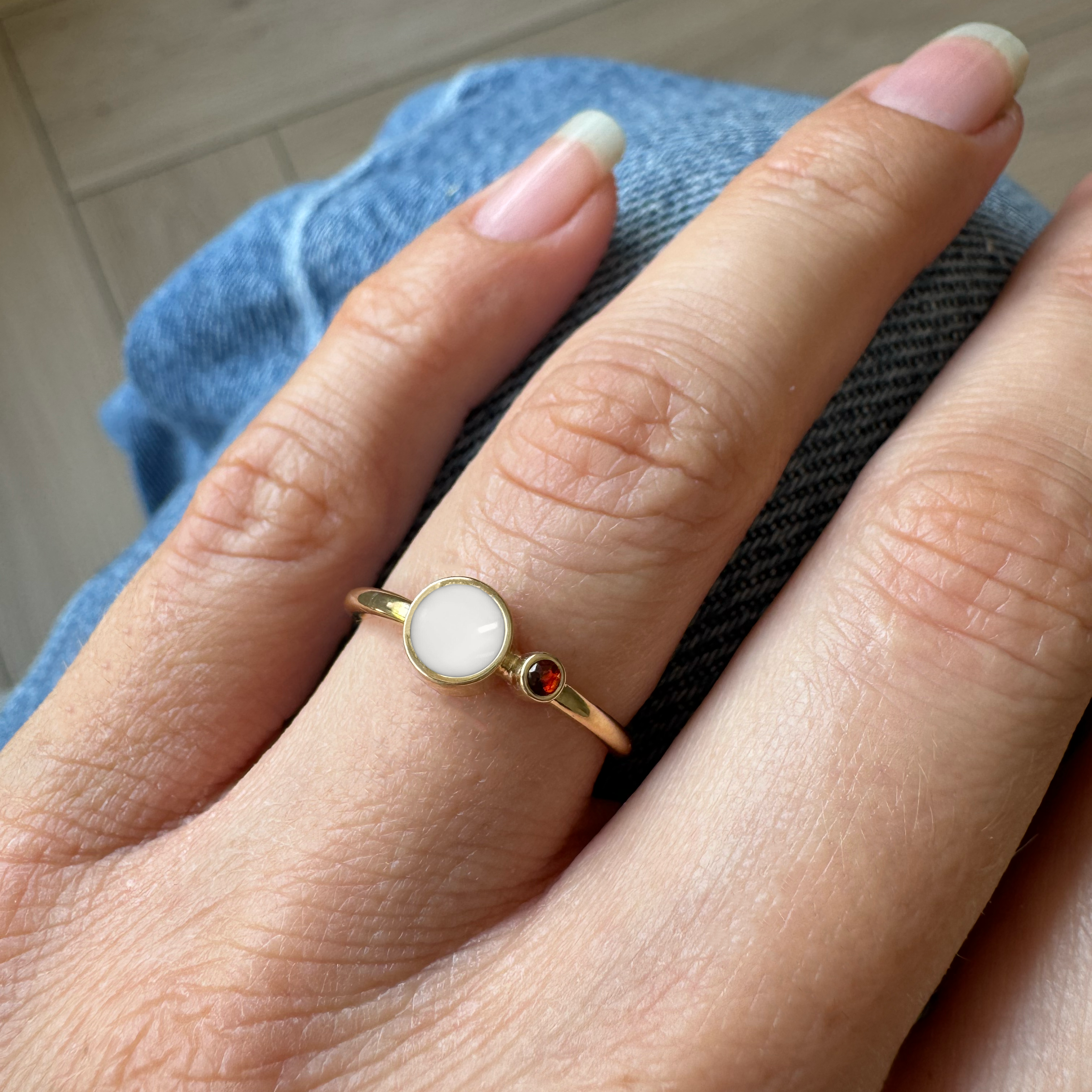 Breastmilk ring birthstone