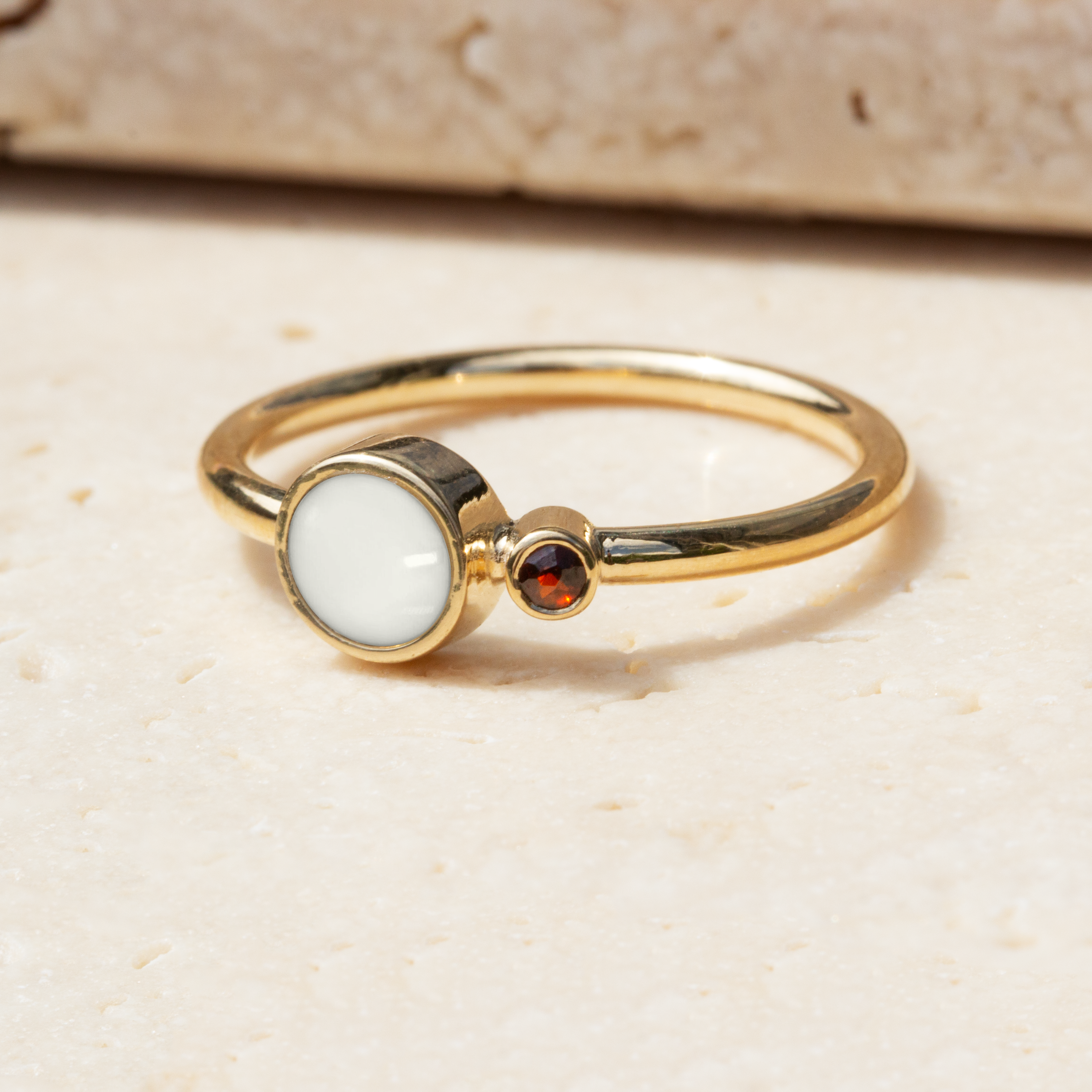 Breastmilk ring birthstone