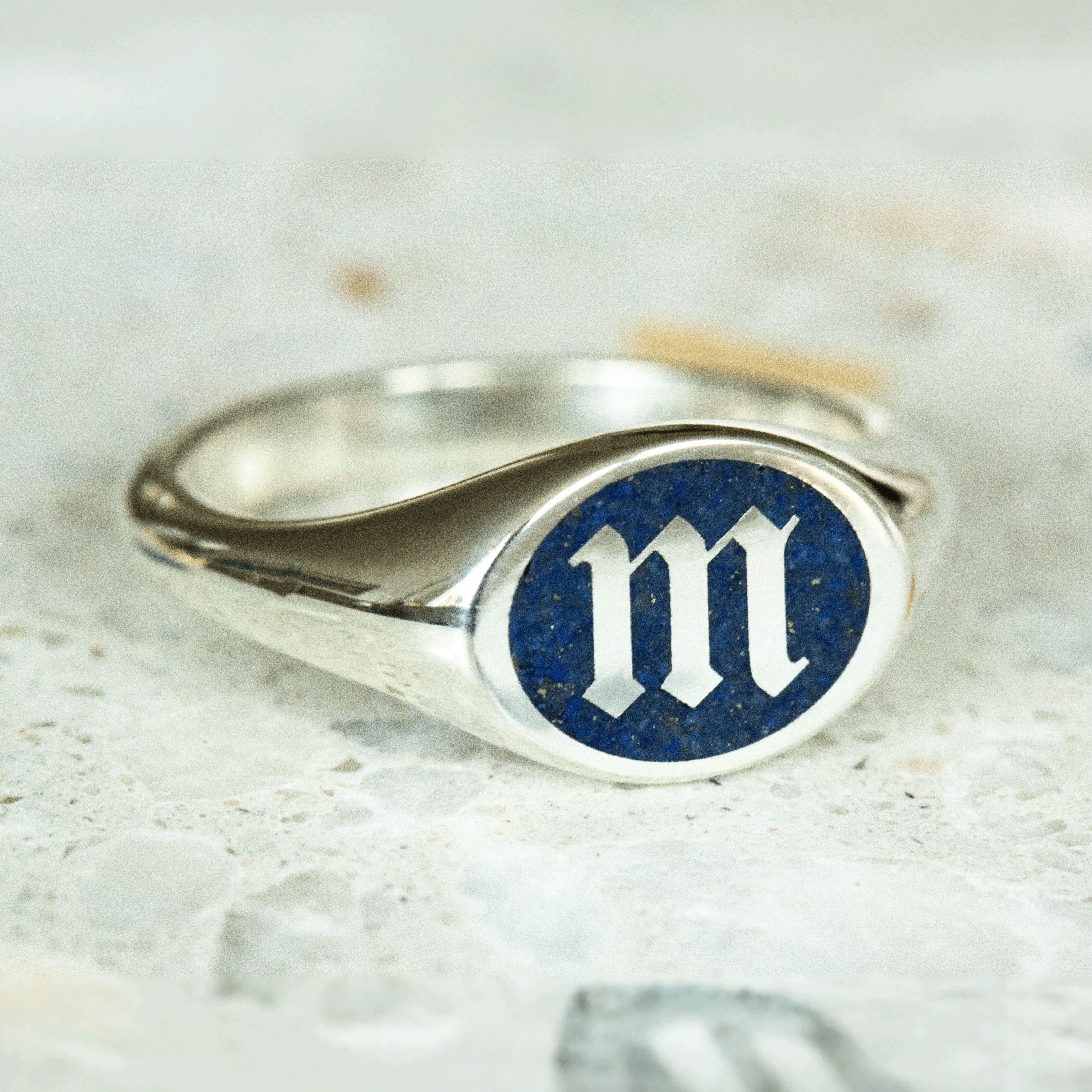 Memorial Ring Y Oval Letter