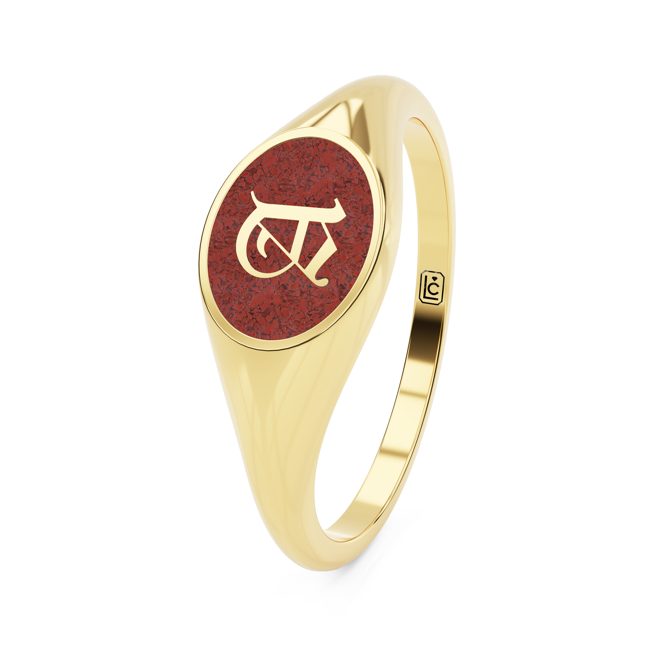 Memorial Ring Y Oval Letter