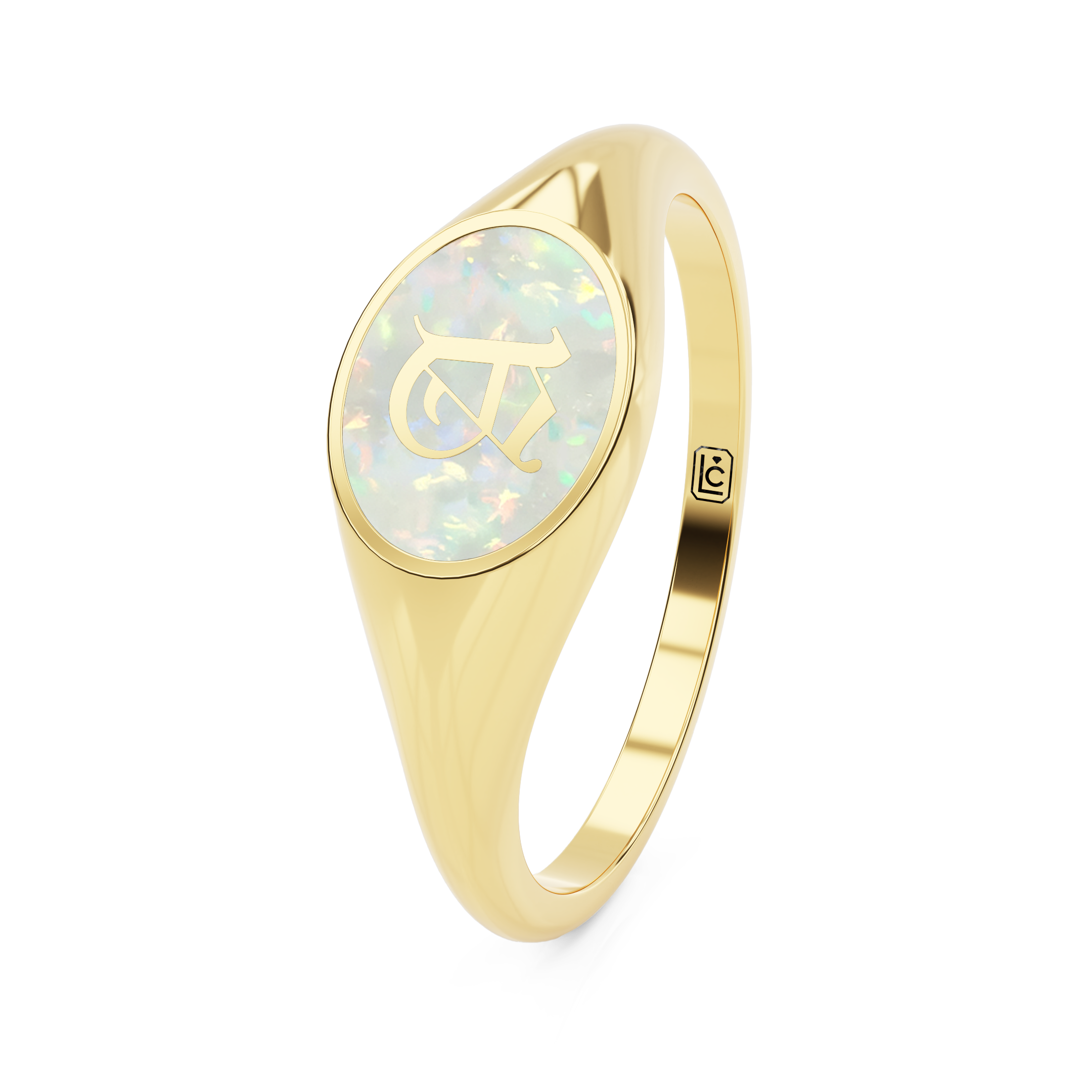 Memorial Ring Y Oval Letter