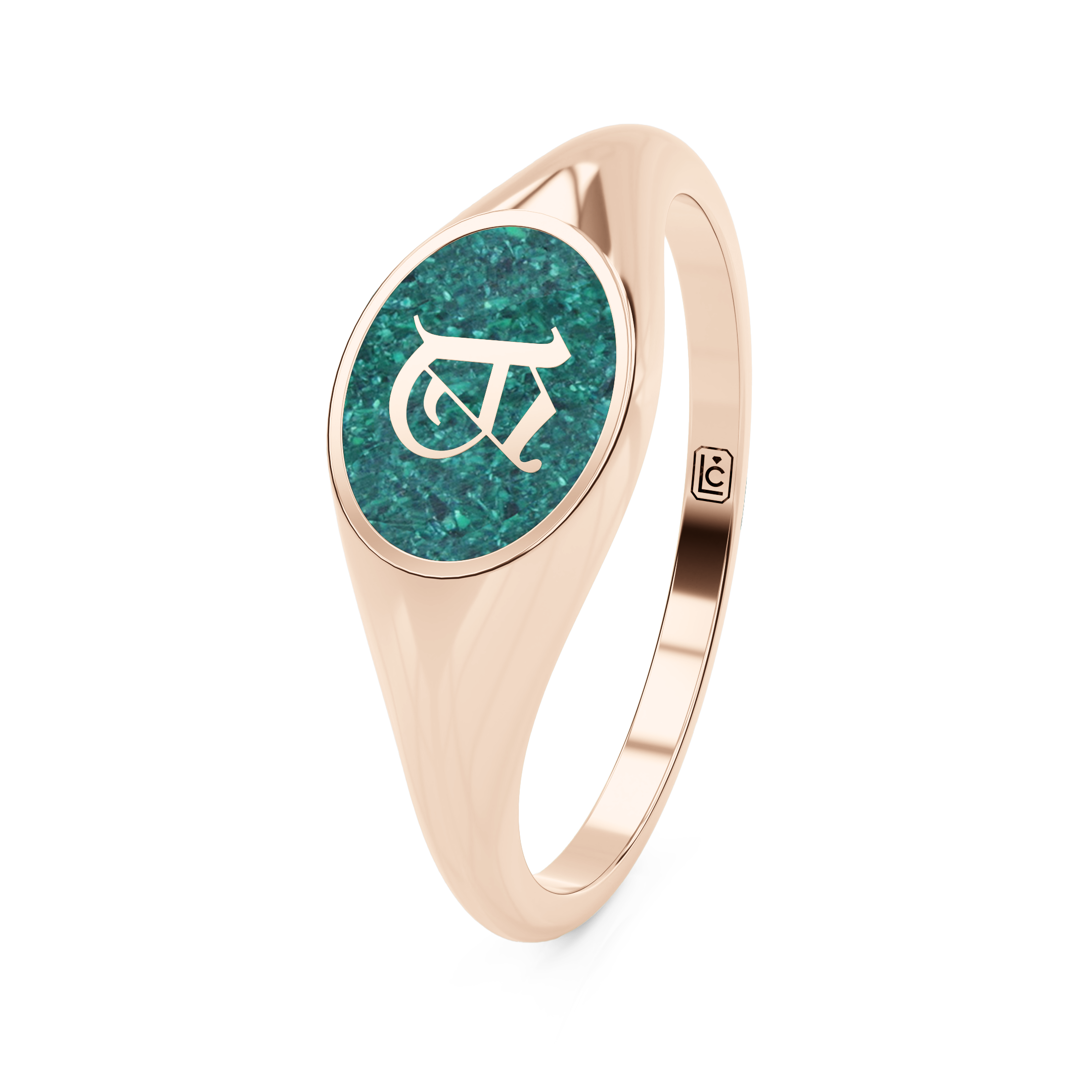Memorial Ring Y Oval Letter