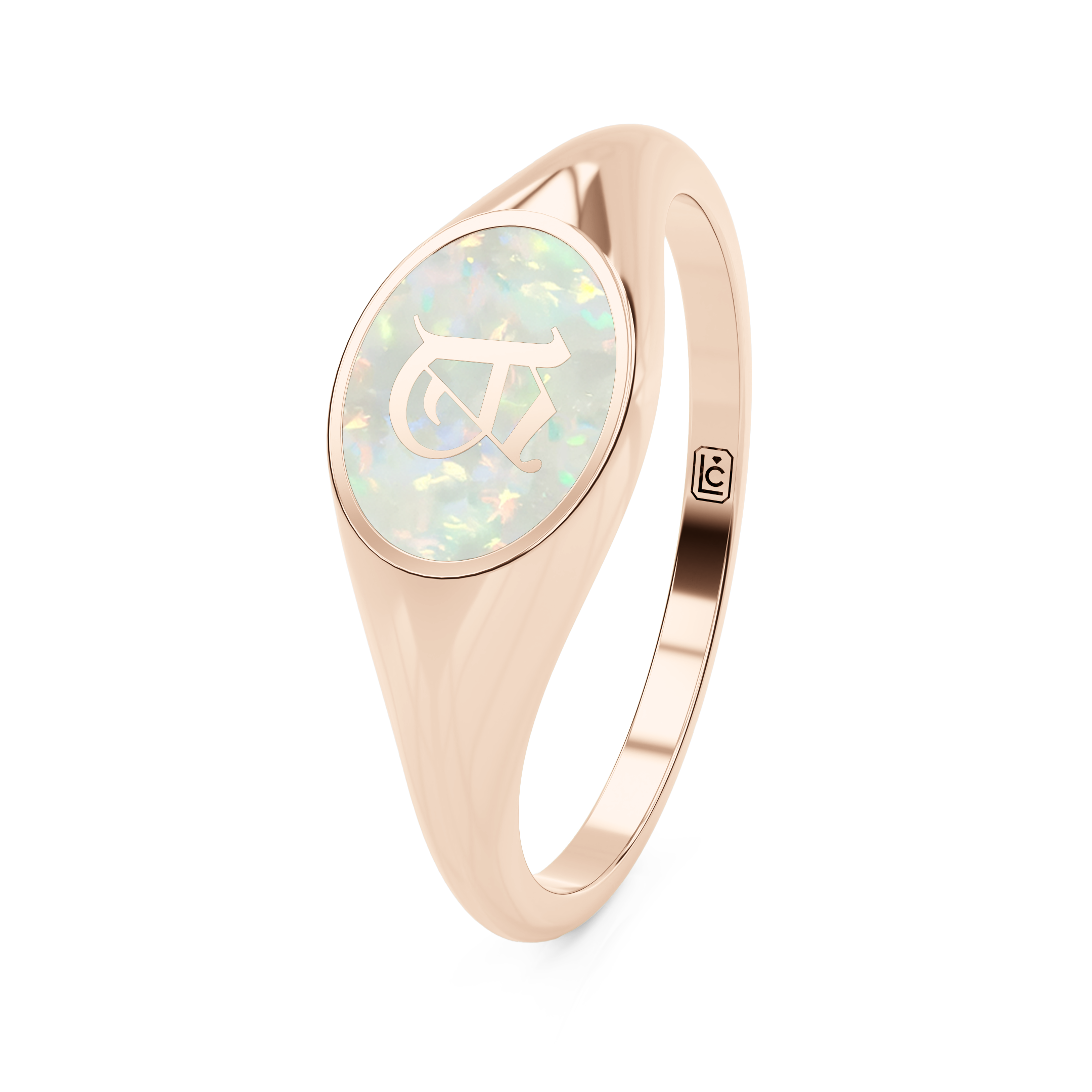 Memorial Ring Y Oval Letter
