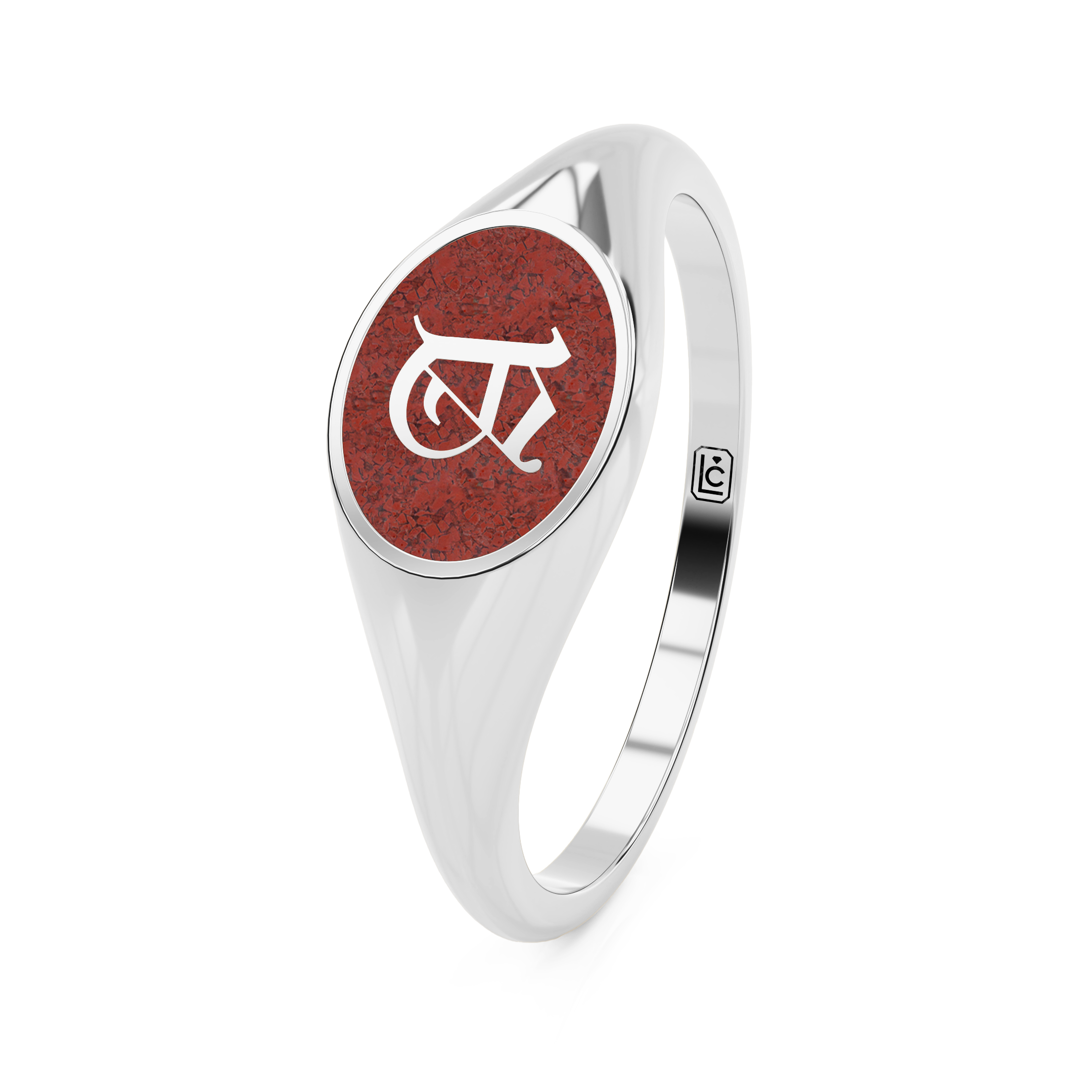 Memorial Ring Y Oval Letter