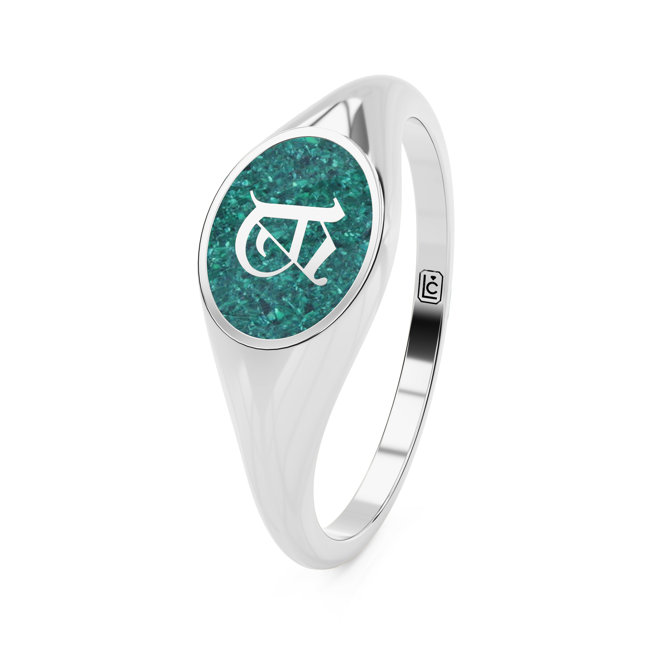 Memorial Ring Y Oval Letter