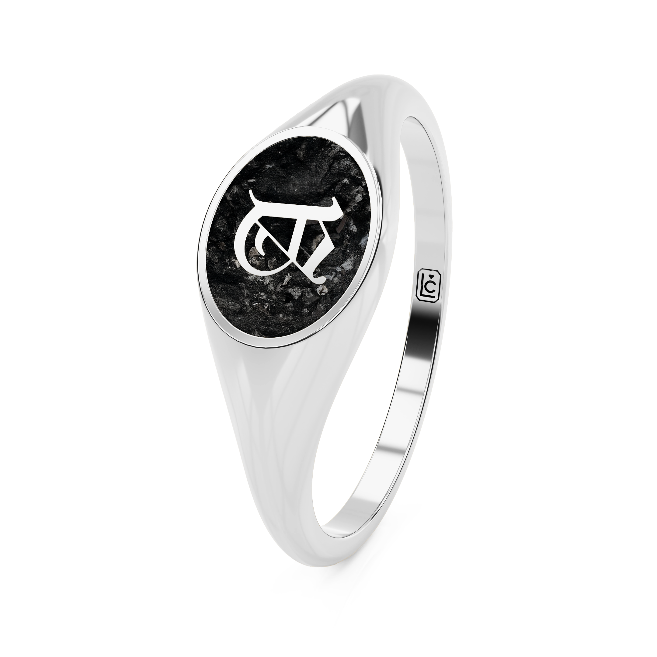 Memorial Ring Y Oval Letter