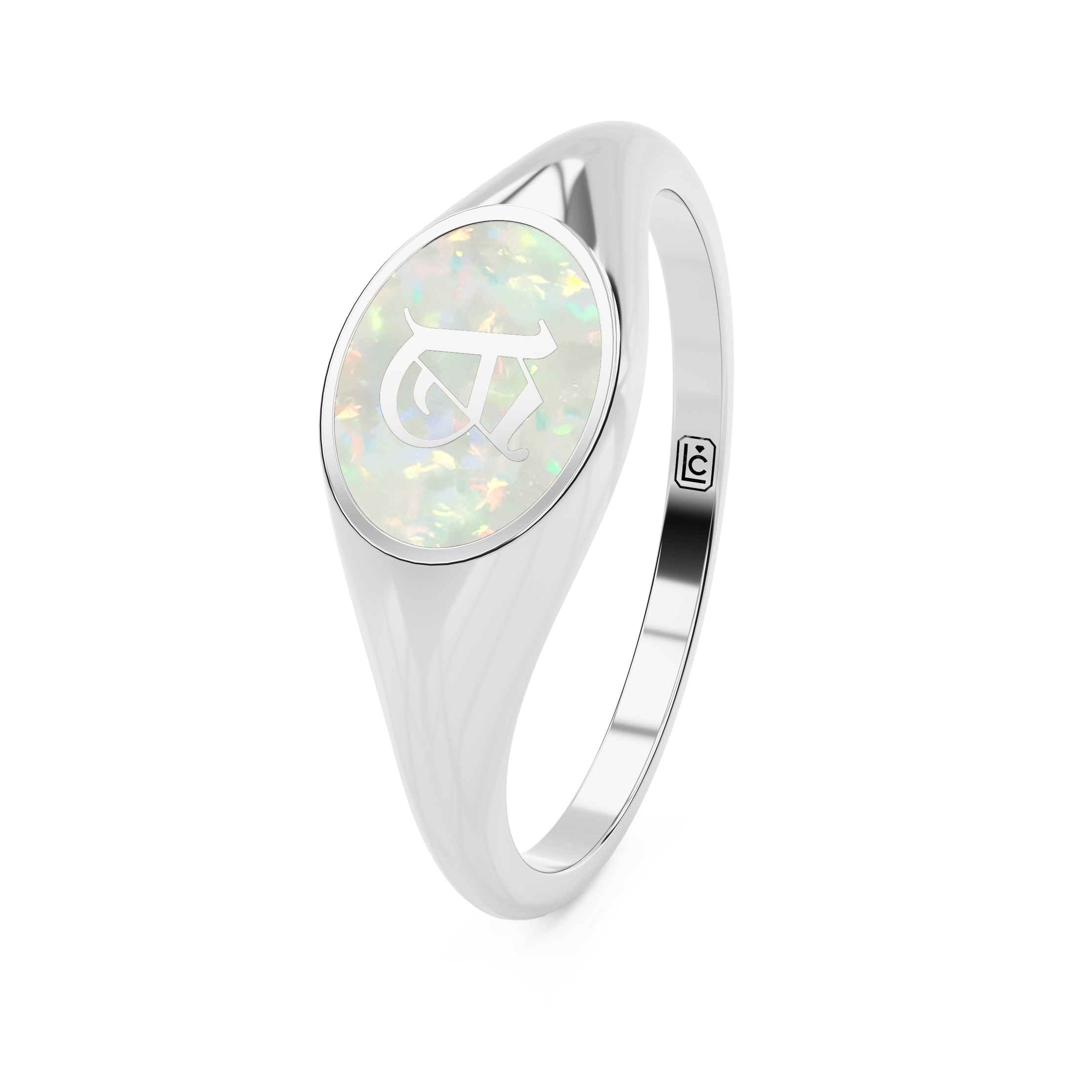 Memorial Ring Y Oval Letter