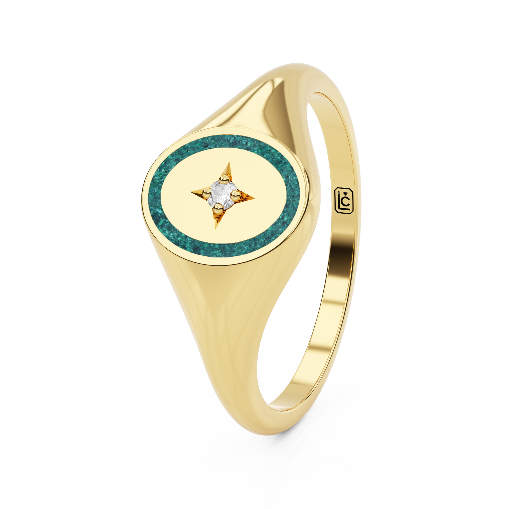 Memorial Ring Signet Star