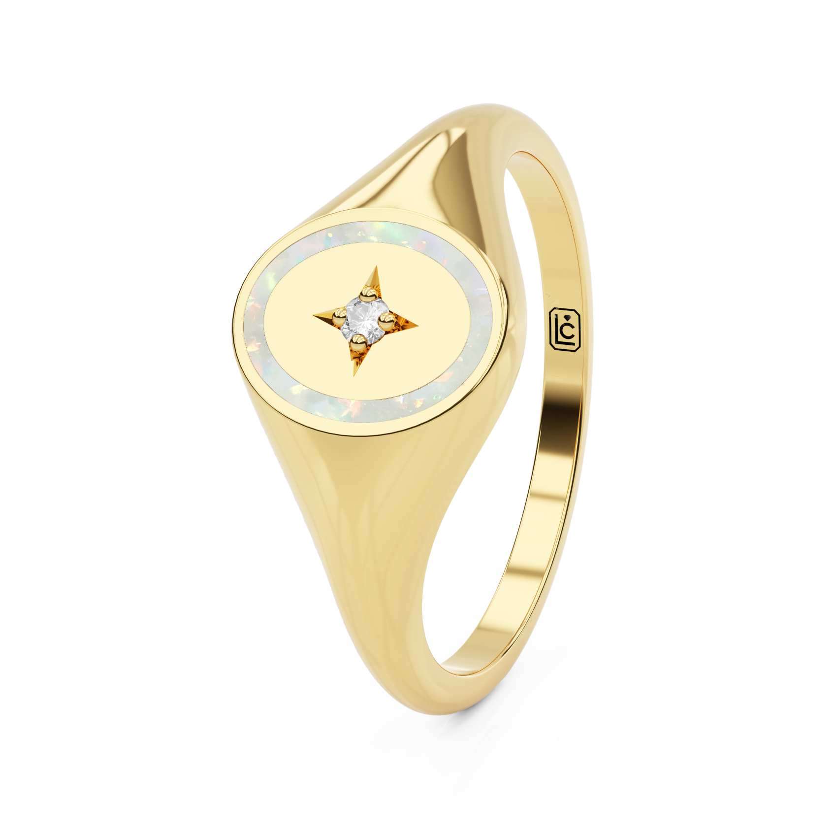 Memorial Ring Signet Star