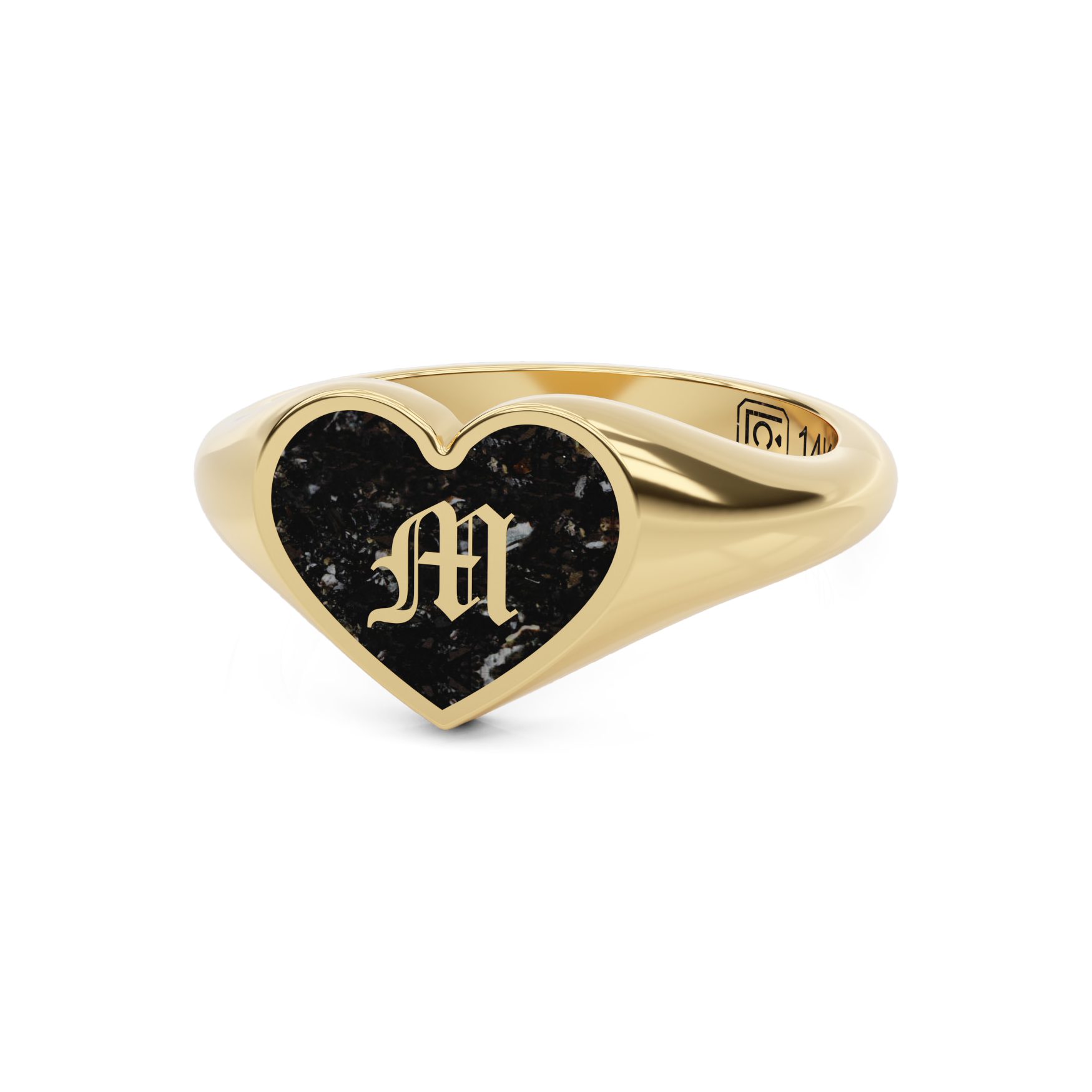 Gedenksieraad_asring_bold_hart__haar_dieren_geel_goud