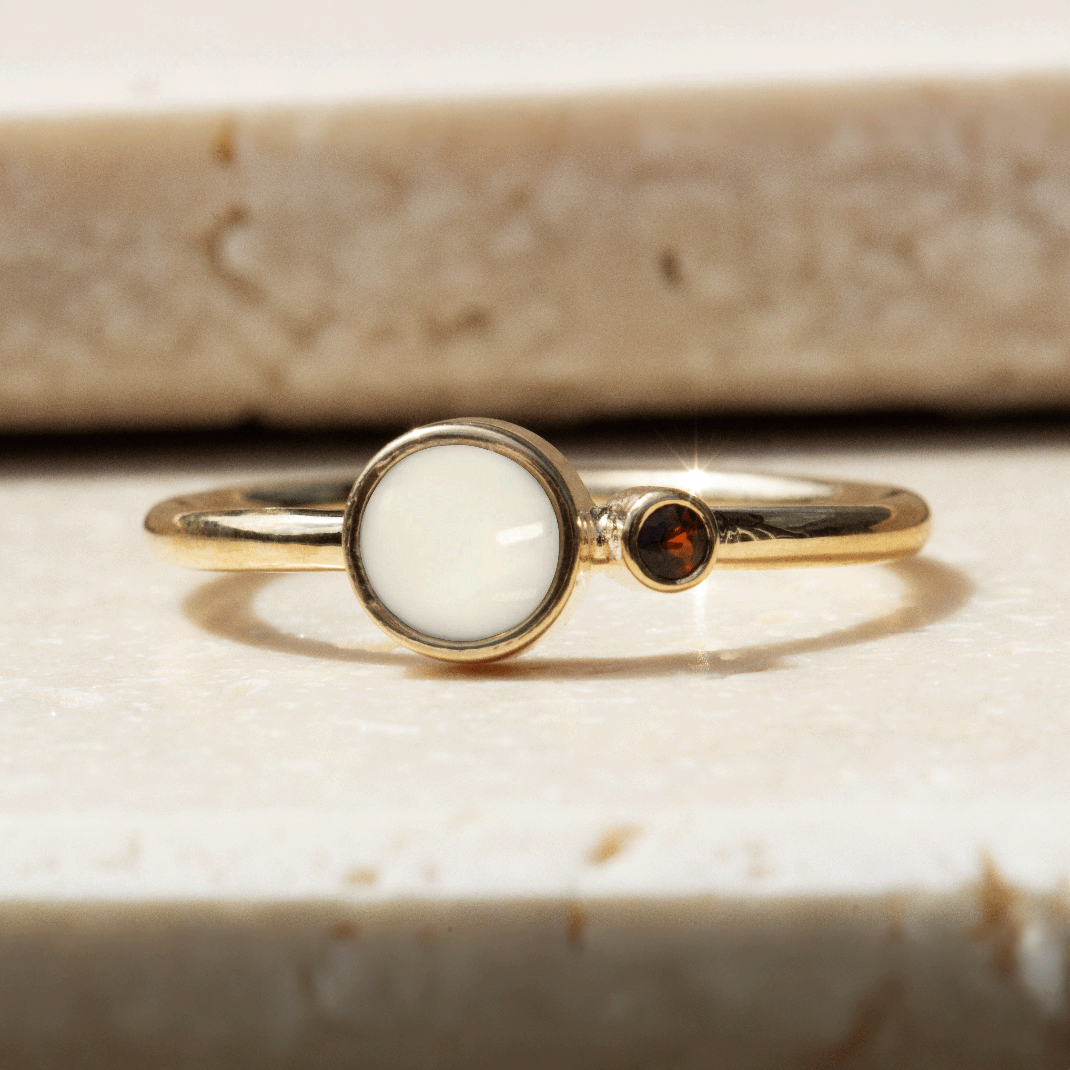 Breastmilk ring birthstone